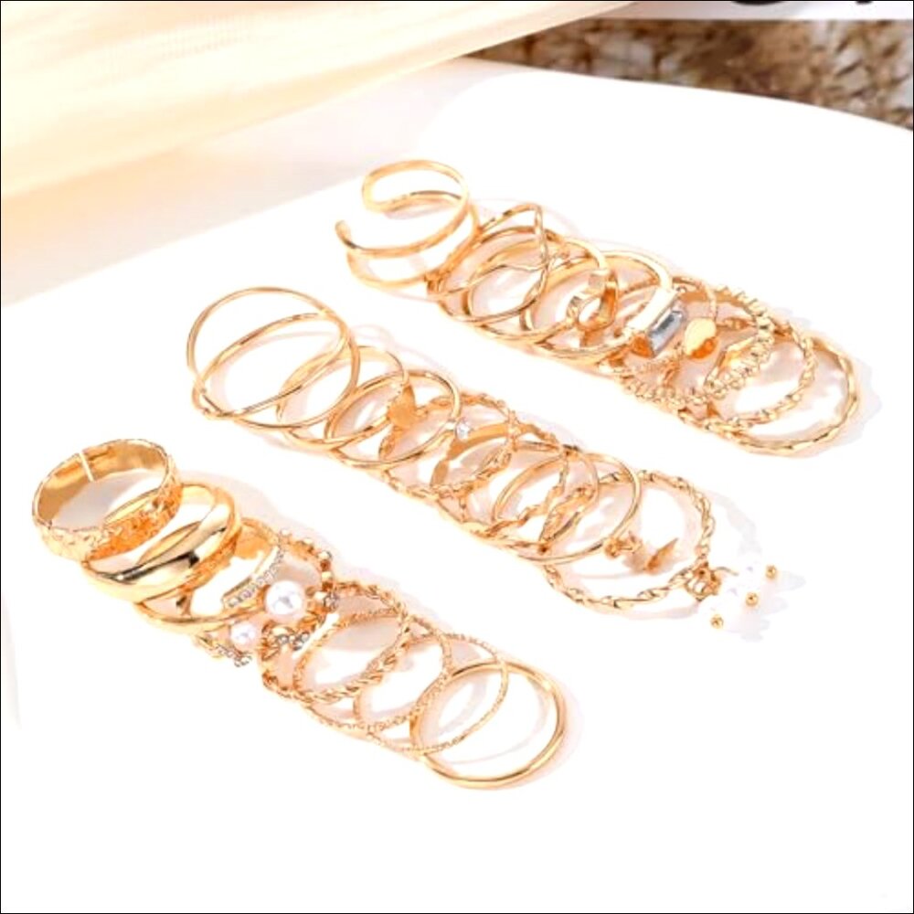 Vintage Stackable Knuckle Rings Set Adjustable Si… - image 6